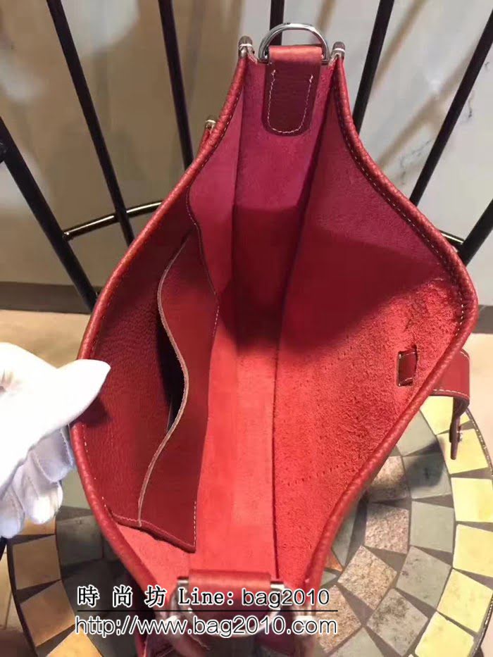 愛馬仕Hermes Evelyn伊芙琳 頭層牛皮單肩斜挎包 男女同款 0AM1378